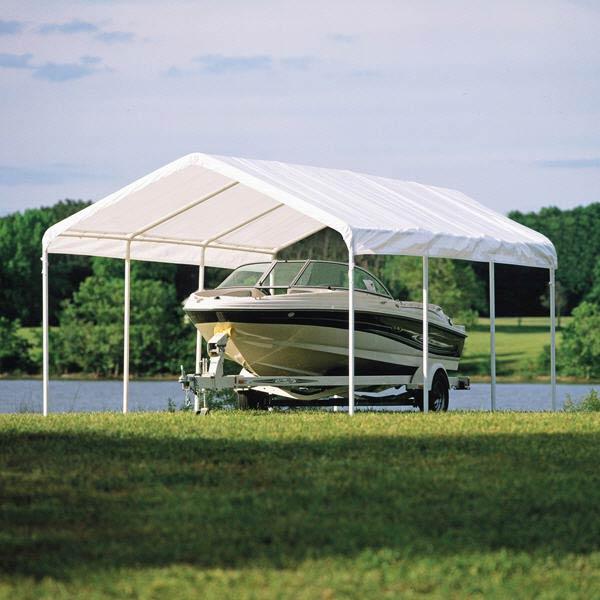 12 x 20 ft. White Canopy Replacement Cover, Fits 2" Frame